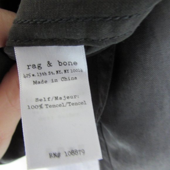 RAG & BONE Charcoal Gray Shirt - Picture 8 of 8